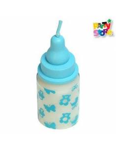 VELA DECO SOUVENIR MAMADERA CELESTE VC02