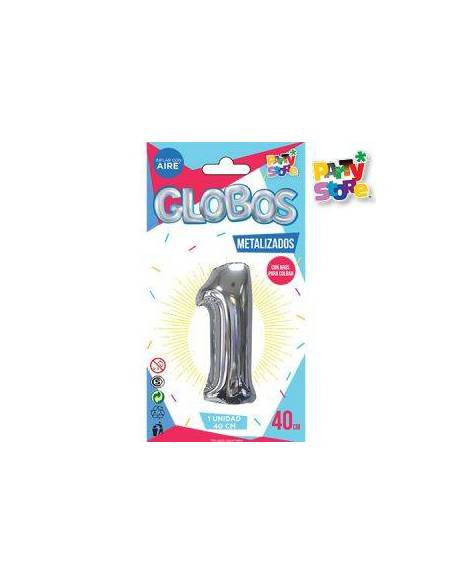 GLOBO METALIZADO CHICO 40cm PLATEADO N1 GMCP1