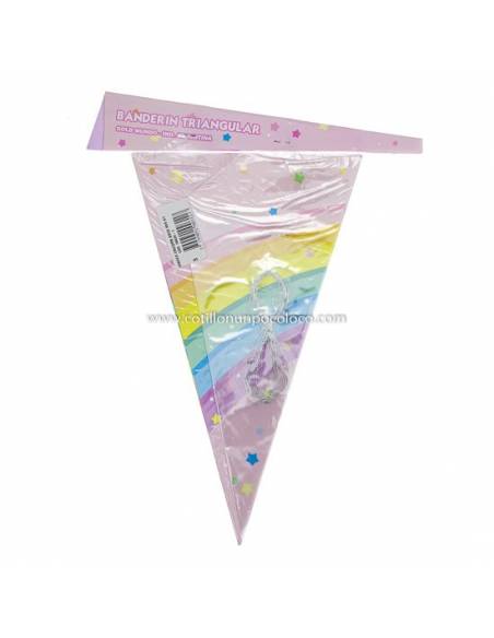 BANDERIN UNICORNIO ARCO IRIS x1