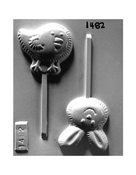 MOLDE BOMBON CHUPETIN CONEJO DE PASCUA A 17x13cm