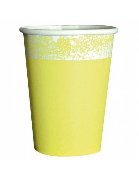 VASO 8 OZ AMARILLO PASTEL x8