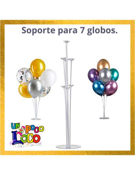 SOPORTE TRANSPARENTE 7 GLOBOS NEW