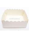 BANDEJITAS CARTULINA BLANCA CON ONDAS 12 x 12