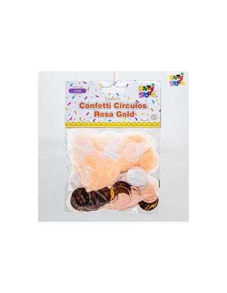 CONFETTI CIRCULOS ROSA GOLD CO06