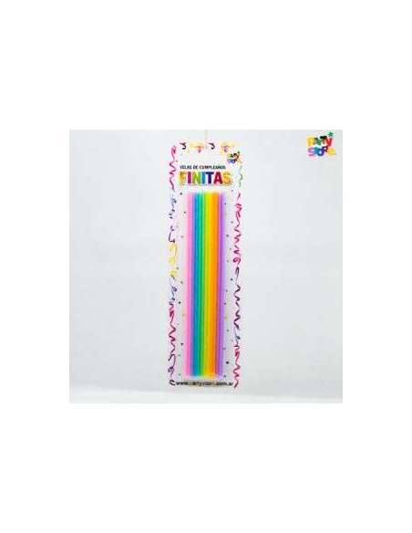 VELAS FINITAS 17cm NEON x24 VTSFL