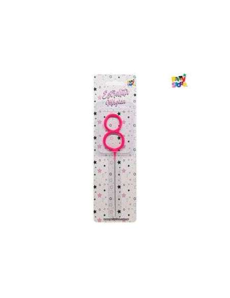 NUMERO ESTRELLITA MAGICA ROSA 8
