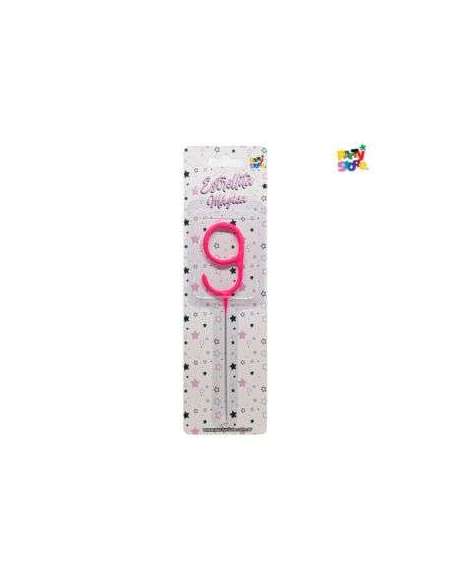 NUMERO ESTRELLITA MAGICA ROSA 9