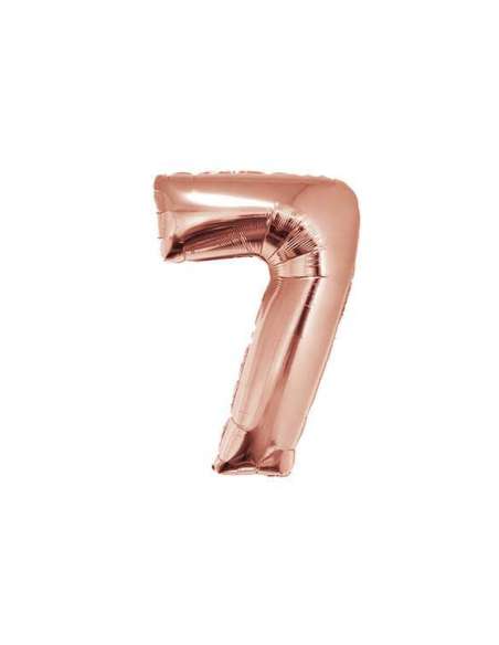 OVN-BL1 34" GLOBO N° 7 ROSA GOLD NARANJA