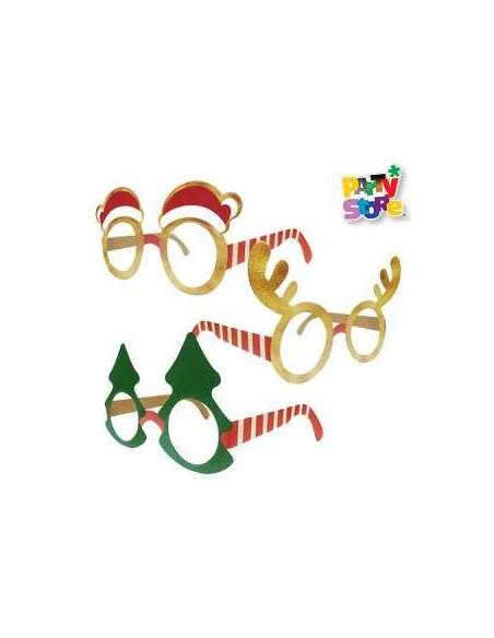 LENTES DE PAPEL NAVIDEÑOS x6 NA35