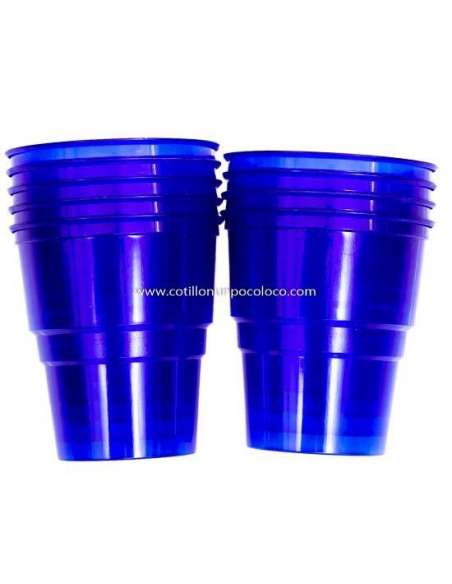 VASO 240cc ESCALONADO PLASTICO COLOR x1 AZUL