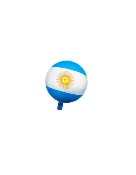 GLOBO METALIZADO REDONDO BANDERA ARGENTINA CON SOL