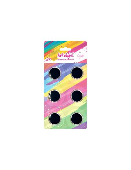 MAQUILLAJE BASIC COLORS x6u x2gr NEGRO