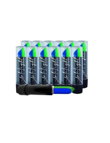 BARRA DE MAQUILLAJE NEON LABIAL FUSION TURQUESA/VERDE x5gr