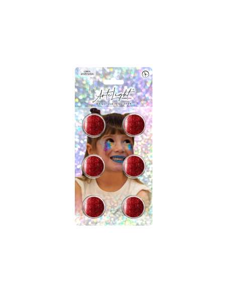 MAQUILLAJE GLITTER x6u x2gr ROJO