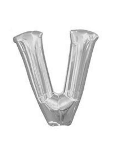 GLOBO LETRAS PLATEADAS V 16" x1