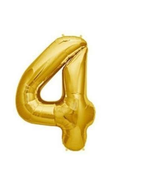GLOBO NUMERO DORADO 4 26" x1