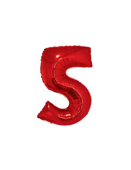 OVN SL1 34 GLOBO ROJO NUMERO 5 x1