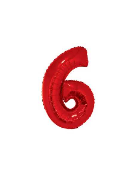 OVN SL1 34 GLOBO ROJO NUMERO 6 x1