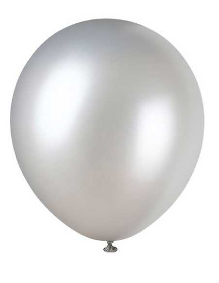 GLOBO PERLADO 10" PLATA x50