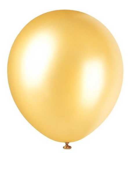 GLOBO PERLADO 10" DORADO x50