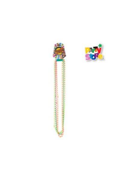 COLLAR DE CUENTAS NEON FLUO 80cm x4