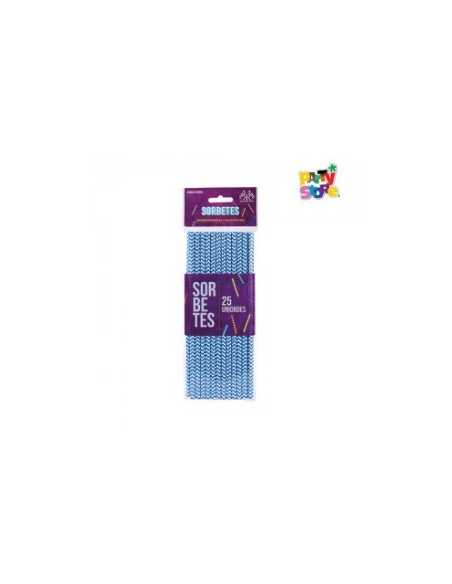 SORBETES CHEVRON CELESTE x25
