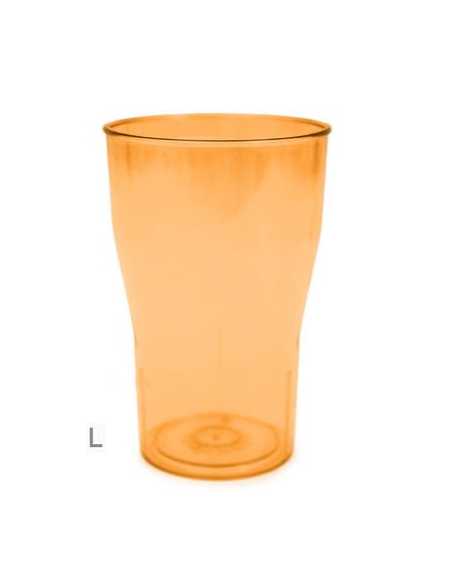 VASO COLA PP NARANJA x1