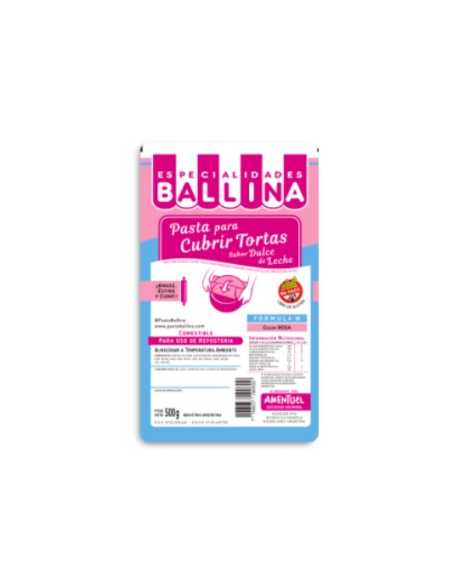 PASTA PARA CUBRIR TORTA FORMULA H DULCE DE LECHE x 500g ROSA