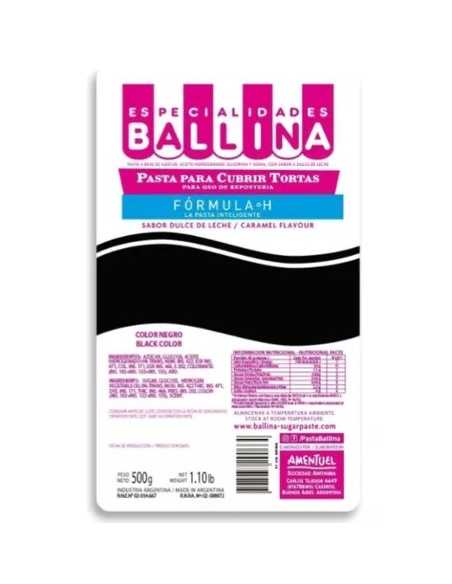 PASTA PARA CUBRIR TORTA FORMULA H DULCE DE LECHE x 500g NEGRO