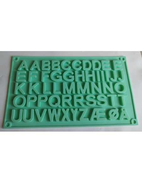 MOLDE BOMBON SILICONA ABECEDARIO DOBLE COLORES SURTIDOS