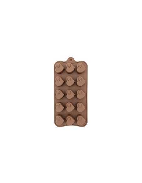 MOLDE BOMBON SILICONA CORAZON CON ESPIRAL