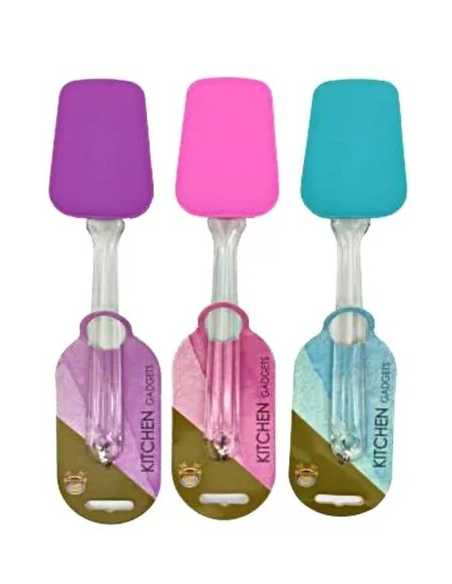 ESPATULA DE SILICONA PREMIUM CONCAVA 25x6cm COLORES SURTIDOS