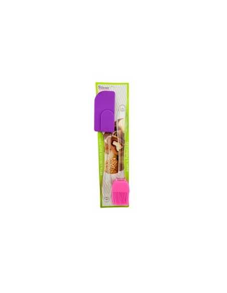 ESPATULA SILICONA MANGO CRISTAL 19cm COLORES SURTIDOS