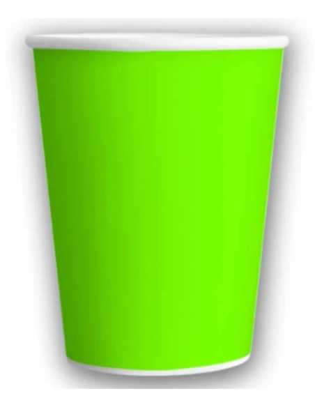 VASO POLIPAPEL x8 VERDE FLUO