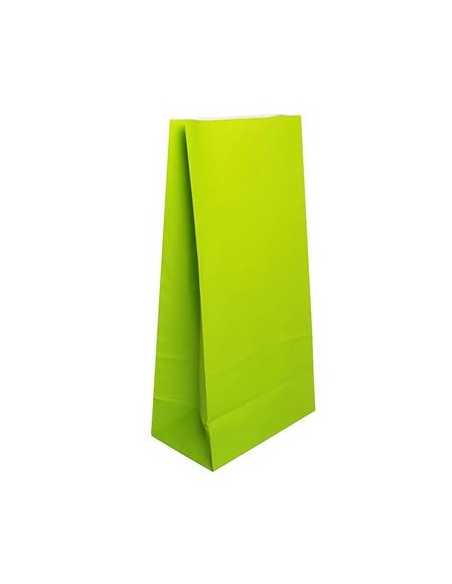 BOLSA PAPEL LISA VERDE MANZANA x10
