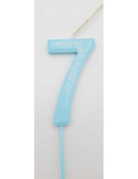 NUMERO 7 CELESTE PASTEL GLITTER