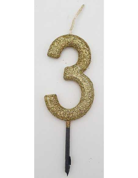 NUMERO 3 DORADO