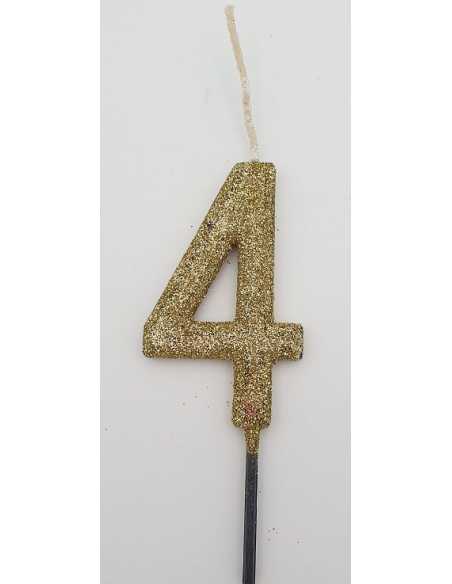 NUMERO 4 DORADO