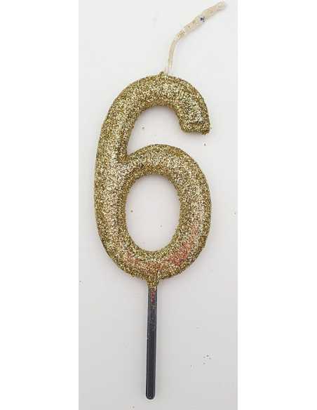 NUMERO 6 DORADO