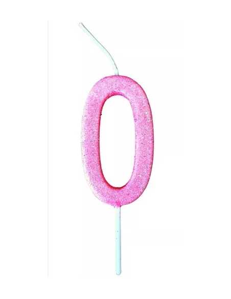 NUMERO 0 ROSA PASTEL GLITTER