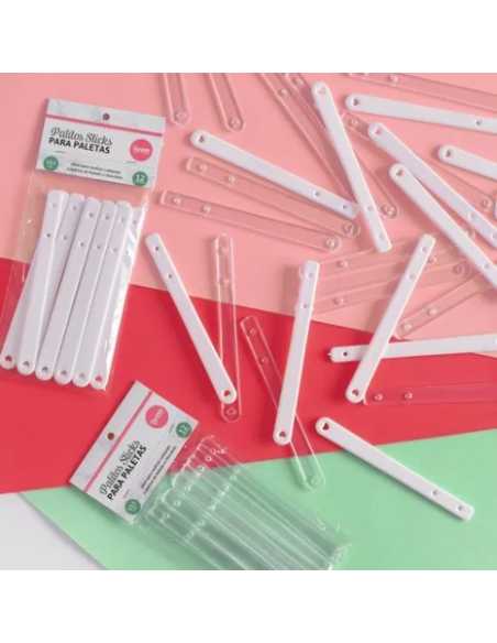 PALITOS STICKS PARA PALETAS VARIOS COLORES x12un