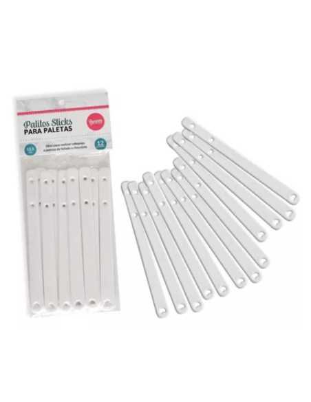 PALITOS STICKS PARA PALETAS VARIOS COLORES x12un