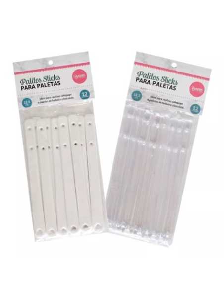 PALITOS STICKS PARA PALETAS TRANSLUCIDOS x12un
