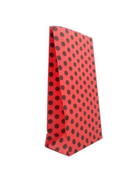 BOLSA PAPEL LUNARES ROJO NEGRO x10