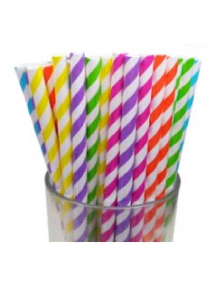 SORBETES DE POLIPAPEL MULTICOLOR x24