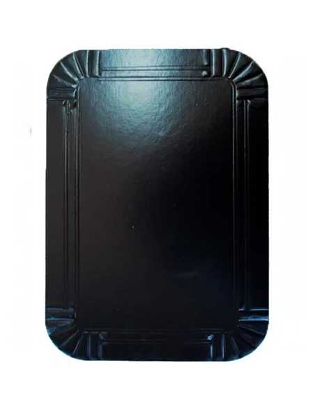 BANDEJA CARTON METALIZADO 30x40cm REFORZADA NEGRO