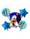 SET 5 GLOBOS METALIZADOS SONIC SILUETA x1