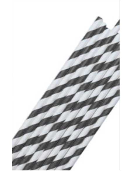 SORBETE POLIPAPEL RAYADO NEGRO x20 x1