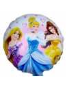 GLOBO METALIZADO PERSONAJES 10" 25cm PRINCESAS FONDO FUCSIA MODELO SURTIDO x1