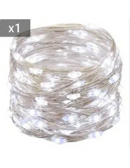 GUIRNALDA LED 50LUCES x1 FRIA 5M PILAS AA